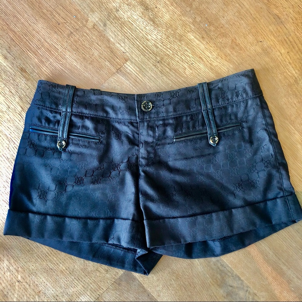 Vintage Rock & Republic Monogram Black Tailored Shorts